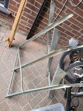 Saw Horse Metal Chainsaw Log Holder Bench Stand 84x80x80cm