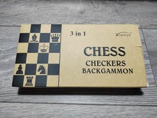 XINLIYE 3 in 1 Wooden Chess