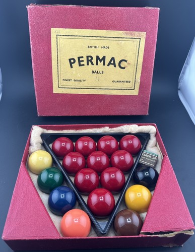 Vintage permac snooker balls - vintage,