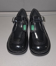 GIRLS PATENT T BAR VEGAN