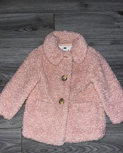 Girls pink faux fur - 2-3y,