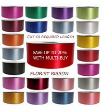 FLORIST POLY RIBBON WEDDING CAR DECOR CAKES  FLOWERS CHRISTMAS HAMPER VALENTINE