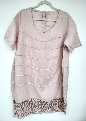 Italian lagenlook pink linen - lagenlook,