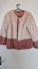 Next Faux Fur Jacket Pink
