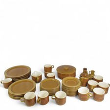 Hornsea Saffron Dinner Ceramic Set England Brown and Red Pattern Preloved