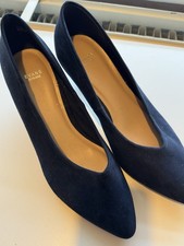 EVANS 'FLISS' NAVY SUEDE HEELS
