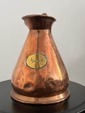 LARGE AUTHENTIC ANTIQUE/VINTAGE BRITISH COPPER  HALF GALLON MEASURE JUG  m