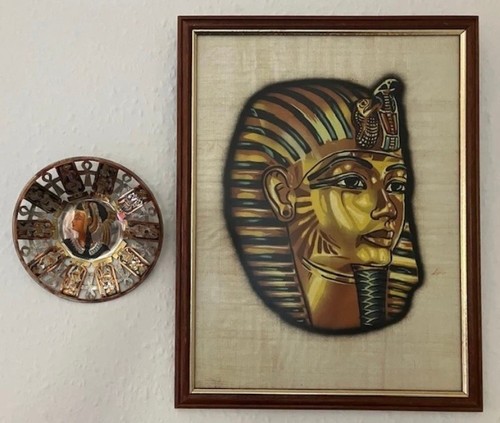 Egyptian framed papyrus hand - egyptian,