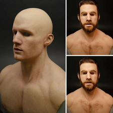 Men Latex Face Cover Mask Male