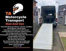 motorcycle transport collection delivery West Midlands Birmingham Man And Van