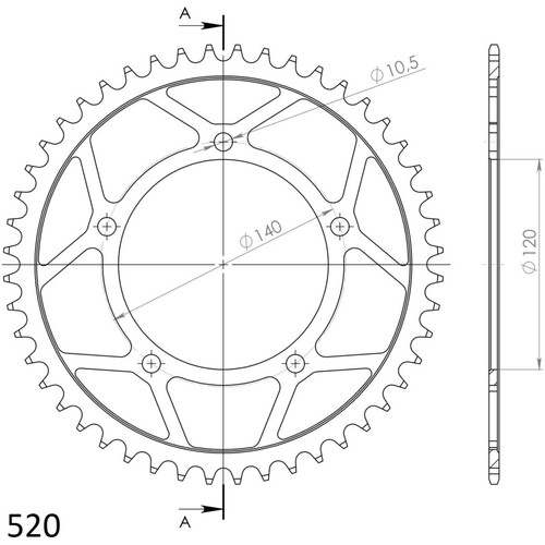Alloy sprocket supersprox - alloy,