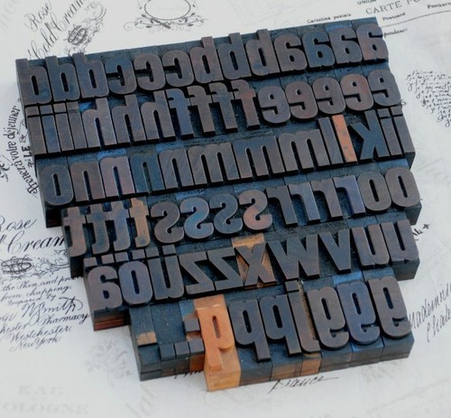 Alphabet letterpress - a-z,