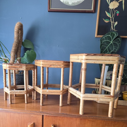 Vintage bamboo hexagonal - bamboo,