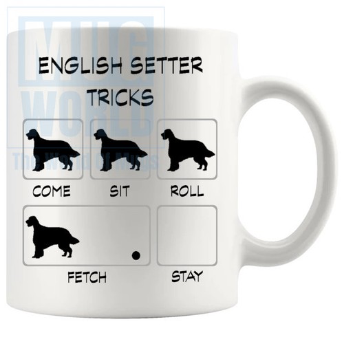 English setter tricks mug - english,