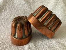 ANTIQUE PAIR OF VICTORIAN COPPER JELLY MOULDS - BENHAM & FROUD No.649