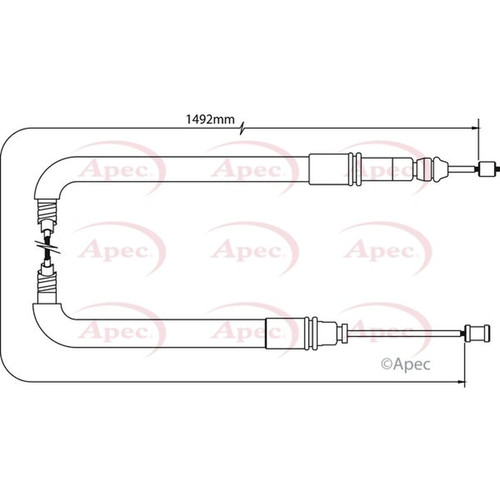 Apec handbrake cable right - apec,