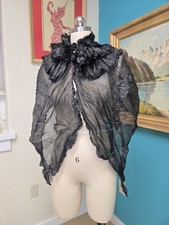 Antique Victorian Black Silk