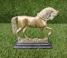 ANTIQUE BRASS HORSE ON CAST