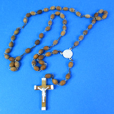 Vintage Wooden Rosary Beads - Jerusalem - Terra Sancta Guild