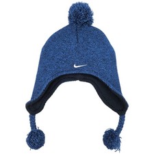 Nike Infant Boys Beanie Hat Blue Pom Pom Warm Winter Hat One Size Infant