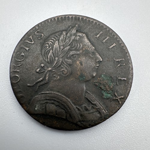 1775 george iii - george, halfpenny