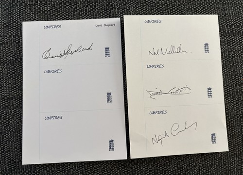 Ecb umpires signed cricket - ecb,