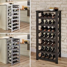 Camilo 7-Tier Wine Rack Freestanding Holds 28 Bottles Home Bar Stand 108cm Stand