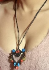 One Button Necklace - Heart