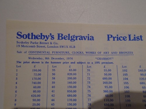 Sothebys belgravia auction - sothebys,