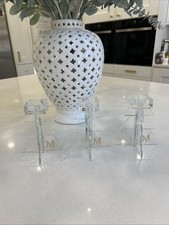 JM by Julien Macdonald Set of 3 Glass Tree Candle Holders Tea Light Holders