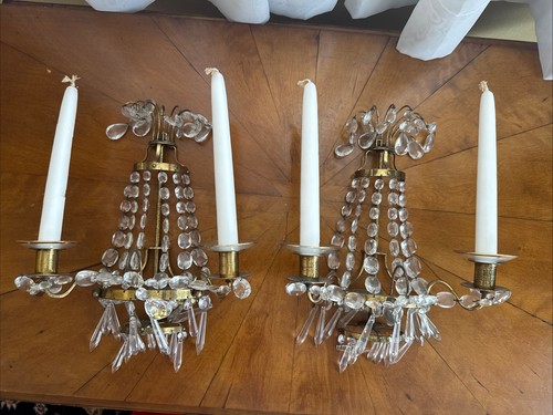 Vintage hanging glass crystal - vintage,