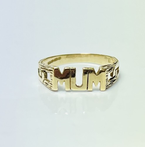 Vintage 9ct gold mum - 9ct, “mum”