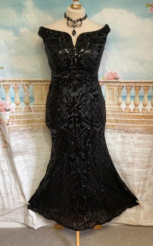 Evening dress black - evening,