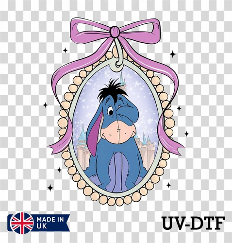 Eeyore dtf sticker glass - eeyore,