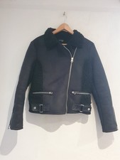 TOPSHOP BLACK FAUX SUEDE &