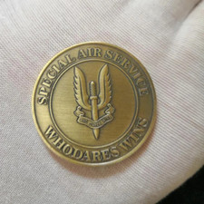 Collectible SAS Who Dares Wins Coin - Special Air Service Military Medallion