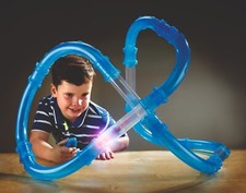 Kids LED Illuminated Remote Control Vehicle Car Racing Tube Race Track Toy Game