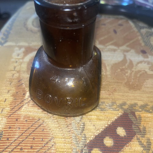 Vintage amber glass - amber, bovril
