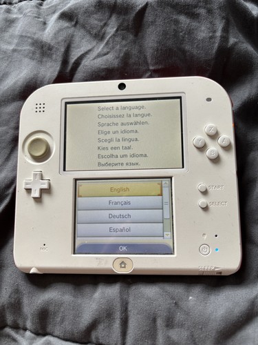 Nintendo 2ds console - console, white/red
