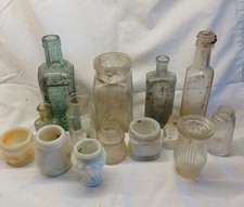 Lot Of Old Bottles And Jars