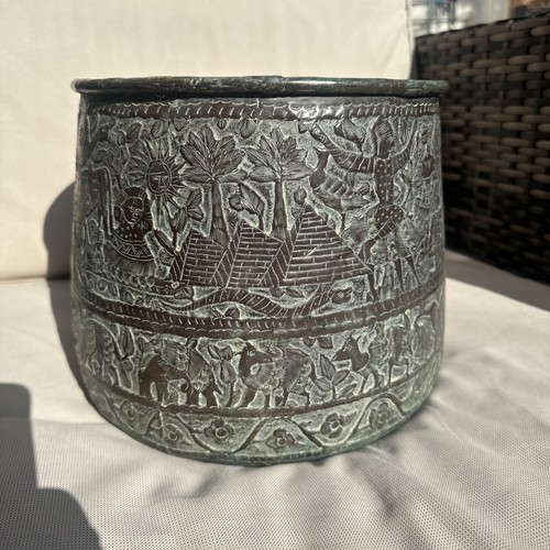 Antique copper hand etched - copper,