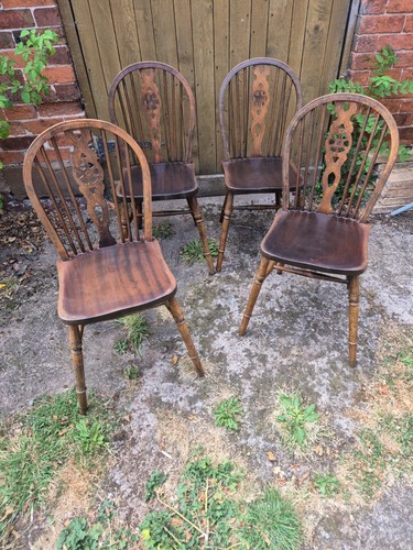 Antique windsor dining chairs - antique,
