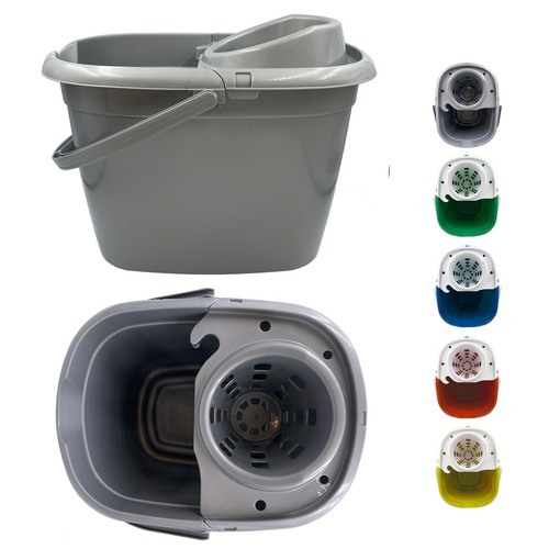 Mop bucket 12l grey with - mop,