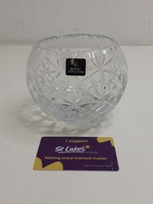 Vintage Royal Doulton Celeav Leaves Ball Vase/Votive Fine Lead Crystal