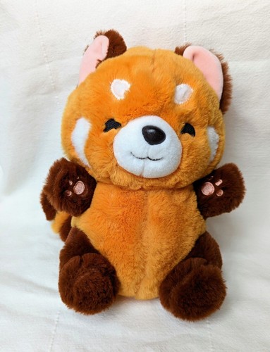 Red panda teddy bear - red, plush