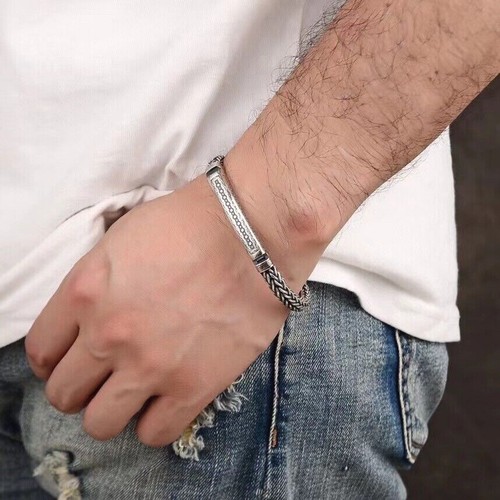 Solid 925 sterling silver - solid, mens