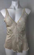 Vintage Maidenform Sexy Beige Chantilly Lingerie Camisole Tank Top Size 34 USA