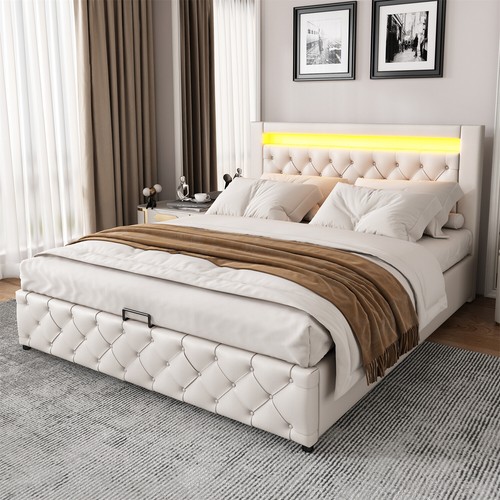 Led bed frame - gas, lift