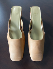 BHS Gold/Mustard Heeled Slip on Sandals UK 5 ~ BRAND NEW