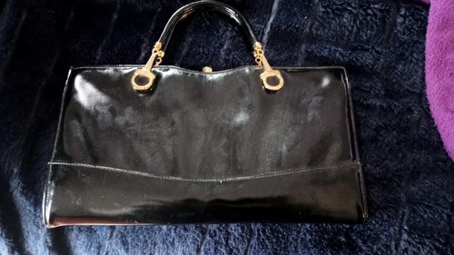 Genuine vintage black patent - genuine,
